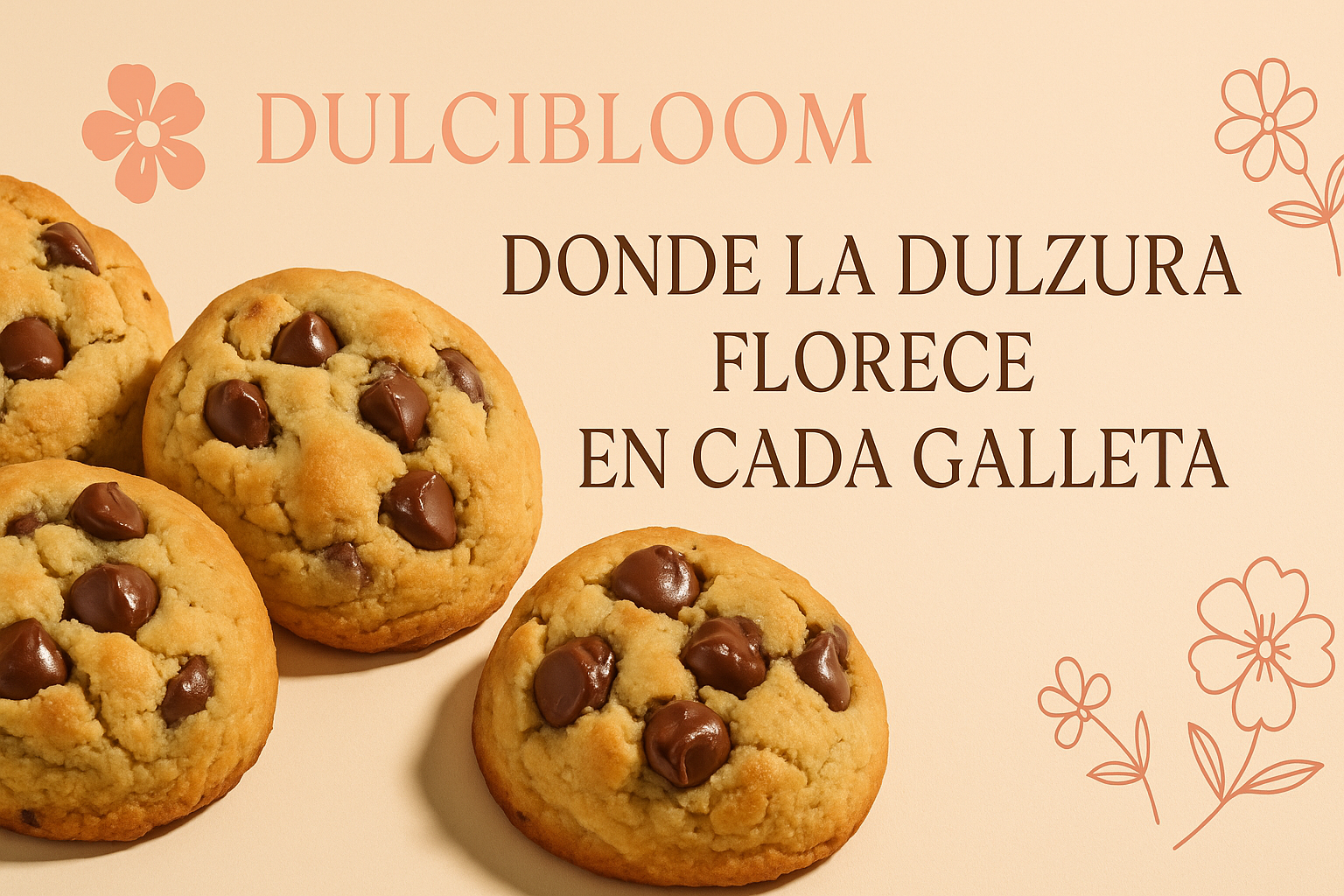 Banner Dulcibloom con tu lema y colores